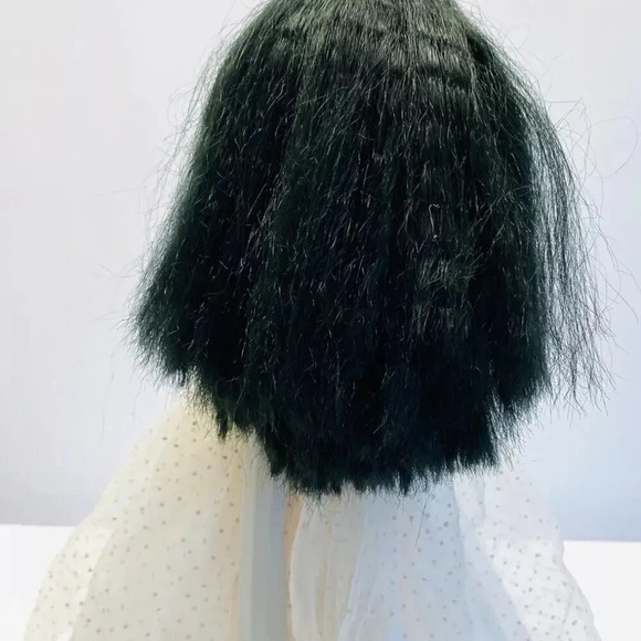 MATTEL BARBIE Asian Doll Long Black Hair Blue Eyes Three Piece Outfit 12" Tall - Picture 7 of 12